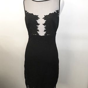 Lacy Black Mini Dress